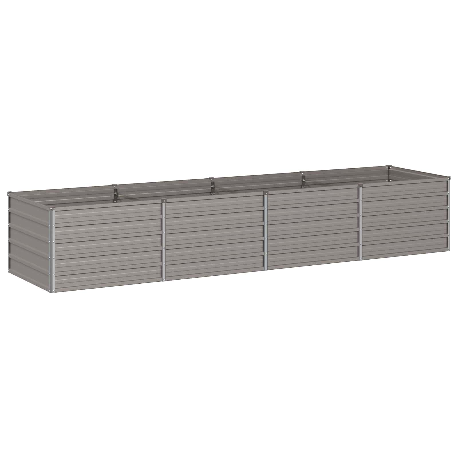 Jardinière surélevée en acier inoxydable - 320 x 80 x 55 cm - Pour potager - Parterre d'herbes aromatiques - Résistant aux intempéries et sans sol - Pour l'extérieur