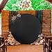 7.2ft Wrinkle Free Black Round Backdrop Cover for Circle Arch Stand, Circle Background Covers for Wedding Halloween Photography Birthday Party Background