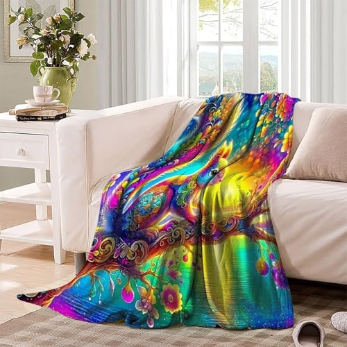 Couverture lit écureuil microfibre chaude plaid grand format