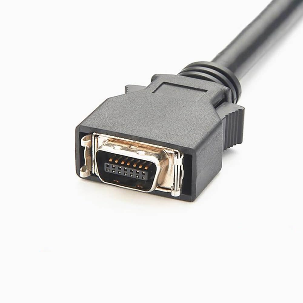 Elecbee Connettore SCSI MDR tipo 20 pin diritto a scatto da maschio a maschio con cavo 0,5 m