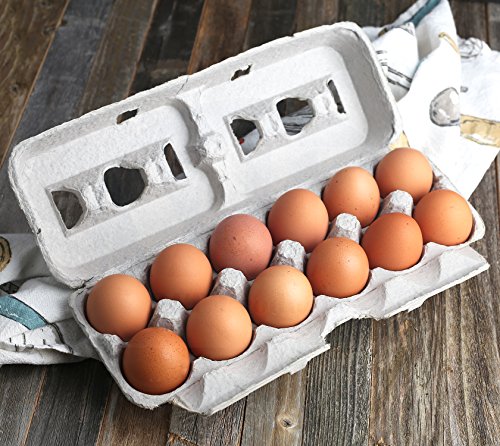 image for MT Products Printed Natural Pulp Egg Cartons 1 Dozen - Disposable Egg 