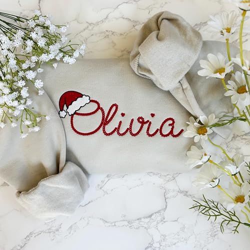 Custom Christmas Sweatshirt – Embroidered Hoodie, Personalized Shirt, Holiday Essentials Hoodie for Women & Men4