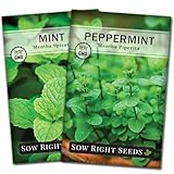 Sow Right Seeds - Mint and Peppermint Seeds Collection for Planting - Non-GMO Heirloom with Instructions to Grow an Herb Garden Indoors or Outdoors - Great Hydroponics Variety - Gardening Gift