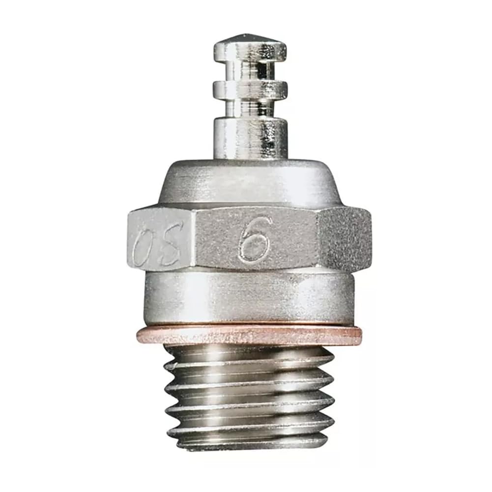 RCPLAGA A3 Hot Glow Plug O.S NO.6 N6 Hot Spark Plug Nitro Engine Parts for 12/15CV 15LD RC Car Truck Buggy