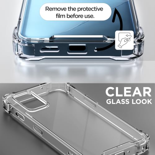 Image of Outlouders Back Cover for Oneplus 9R / 8T Clear Transparent PC + TPU Bumper Case with Raised Edges for Shockproof Protection (Transparent)