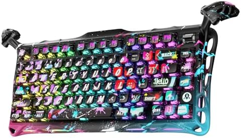 （10:30時点） 0.005mmラピッドトリガー 搭載 GravaStar Mercury V75 PRO ゲーミングキーボード テンキーレス ポーリングレート8000Hz対応 0.125ms超低遅延 有線 着脱式ケーブル 75％レイアウト US配列 アルミフレーム アクチュエーションポイント バックライトRGB 万磁王磁気式スイッチ ネオングラフィティ