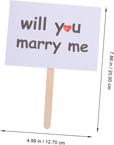 Miniatura 9 de STOBOK 10 pares de propuestas de accesorios de boda para parejas, letrero de boda, fotomatón de boda, tablero de boda, letreros de mano, regalos de