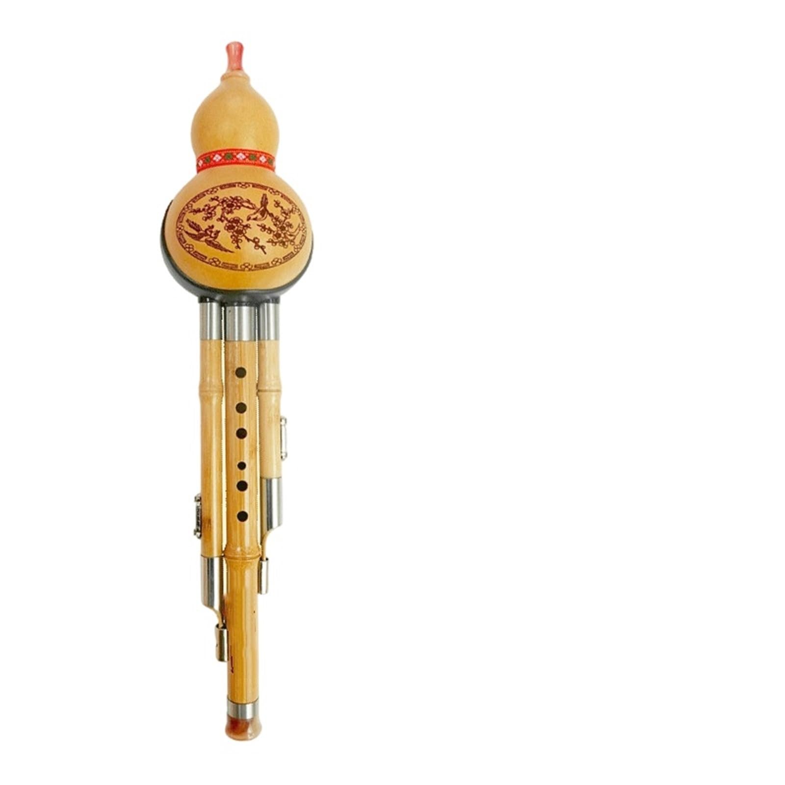 Flauta De Calabaza Flauta Hulusi Instrumento De Tres Notas En Do Mayor Y Si Bemol Diseñado Para Principiantes Adultos(C major)