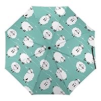 ORENZ Automatic Umbrella Sheep Folding Umbrellas Light Windproof Umbrellas Portable Travel Umbrella