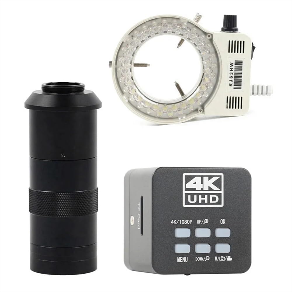 Microscopios, Equipo 4K UHD, cámara para microscopio de 41 MP, HDMI, USB Tipo C, IMX678, electrónica Digital Industrial con Lente de 100 aumentos y luz para reparación de teléfonos