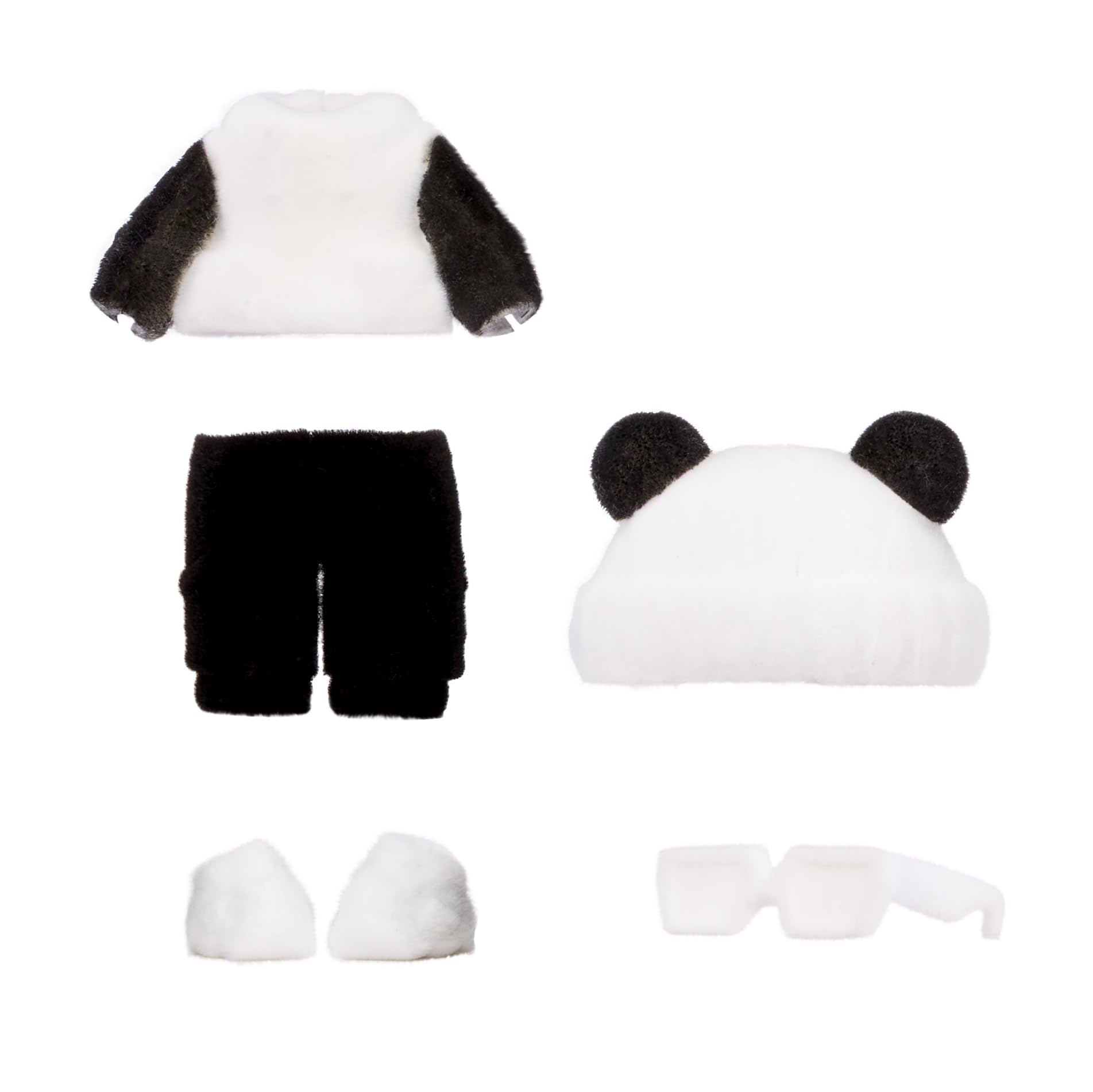 Na Na Na Fuzzy Surprise Series 1, Peter Panda, 18 cm Posable Fashion Doll, Panda Inspired with Flocked Body, Hat, Glasses - Image 4