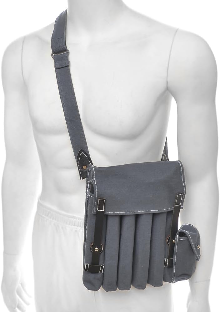 WW2 German Fallschirmjäger MP40 Magazine Pouch with Shoulder Strap Luftwaffe Blue