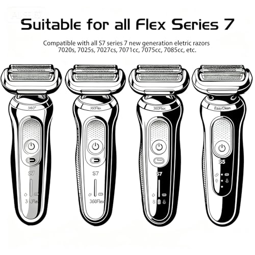 Image of 73S Series 7 New Generation Shaver Replacement Head for Braun S7 Electric Shavers - Compatible with Braun Shaving Razor Model 7020s, 7025s, 7027 cs, 7071cc, 7075cc, 7085cc