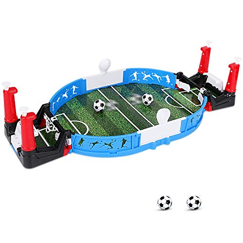 Preisvergleich Produktbild yidenguk Mini Tischfußball, Tischfußball Doppelspieler Schreibtisch Fußballspiel mit Zwei Bällen, Desktop Tischfußball Interaktives Spielzeug für Kinder Erwachsene