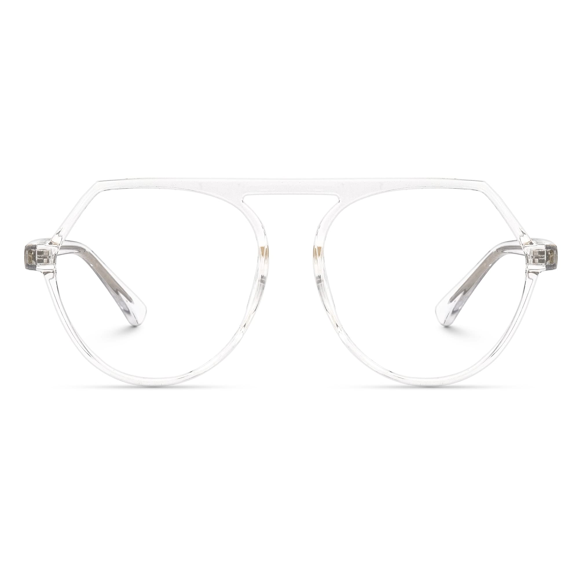 ZeeloolZeelool Unisex Classic Oversized Aviator Glasses with Non-prescription Clear Lens Eyewear Zane OT883141