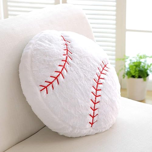 Miniatura 2 de Firlar Almohada de felpa de béisbol, cojín de espalda de pelota deportiva, suave y duradero, regalo deportivo para decoración del sofá del hogar