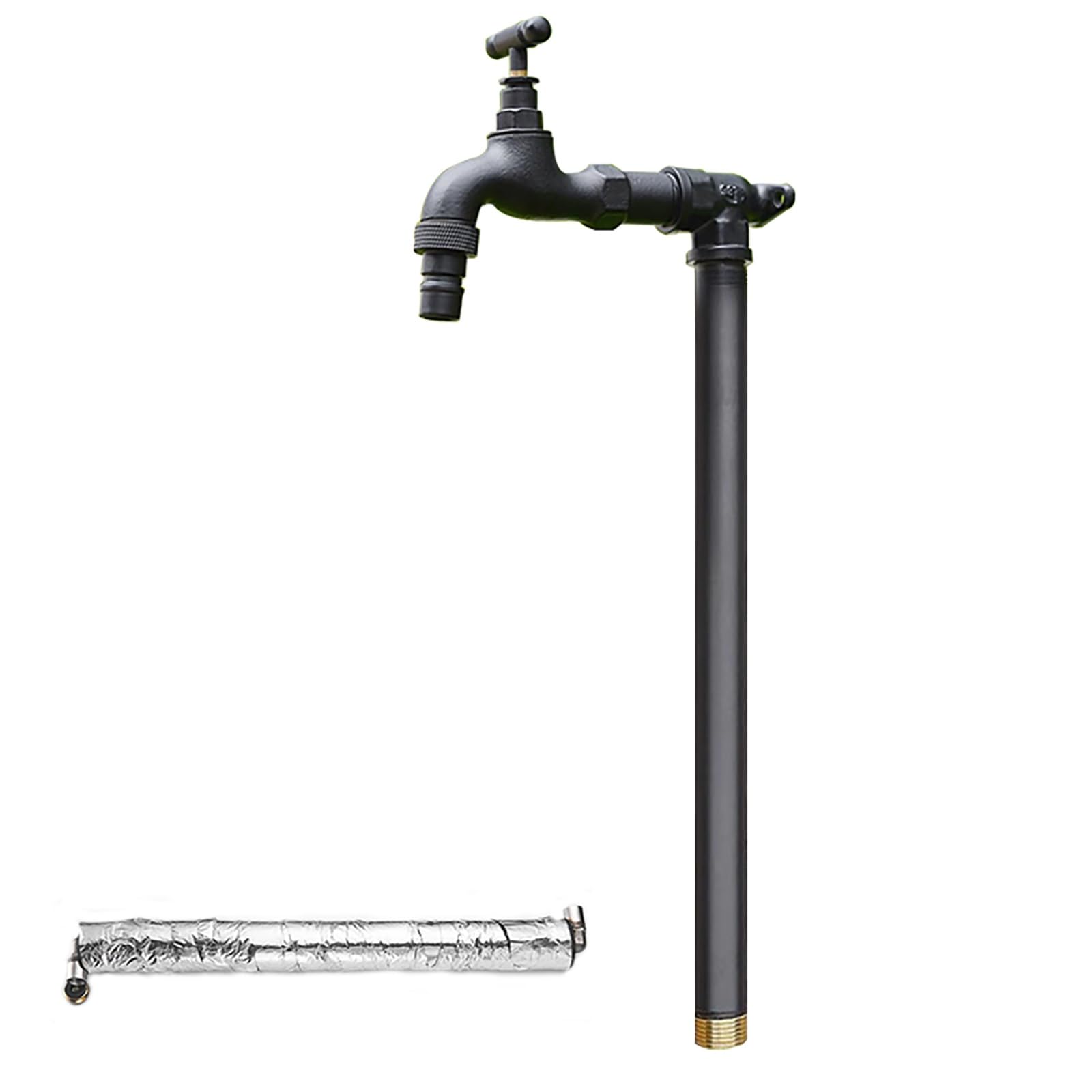 WOTZOV Faucet Water Column,Freestanding Garden Water Column Post Faucet - 39In Anti-Freeze Hydrant For Outdoor Hose Stand, Floor-Mounted Water Feature - Durable & Stylish Water Pipe ，100cm/39in