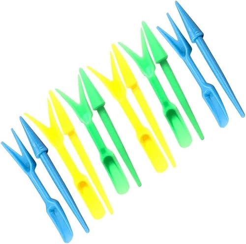 Miniatura 6 de 6 juegos de plántulas de siembra multicolor Dibber Widger herramienta de jardín de plástico Widger semilla plántulas Dibber herramienta de