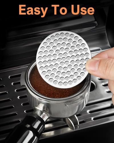 Image of Espresso 58mm Puck Screen 0.8mm ultra thin Honeycomb Mesh 150 micron Double Layer puck screen for 58mm Portafilter Basket E61 Group Head Series, Gaggia, Expobar, Rocket, Faema, Wega, and more