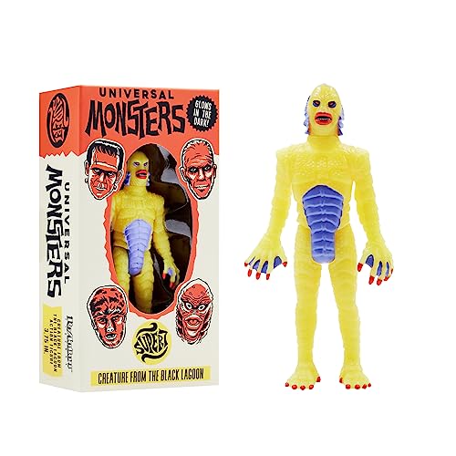 Image of Super7 Universal Monsters Creature from the Black Lagoon (Glow in the Dark Costume Colors) - 3.75 inch Universal Monster Movies Action Figure Classic Movie Collectibles and Retro Toys