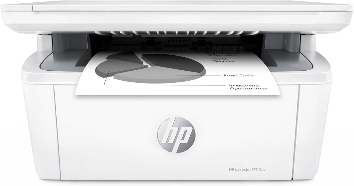 HP LaserJet MFP M140w Wireless Black & White Printer, Print, scan, copy, Fast speeds, Easy setup, Mobile printing, Best-for-small teams : Office Products