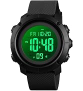 Relógio esportivo digital masculino, relógio militar à prova d'água, tela LED, mostrador grande, ...