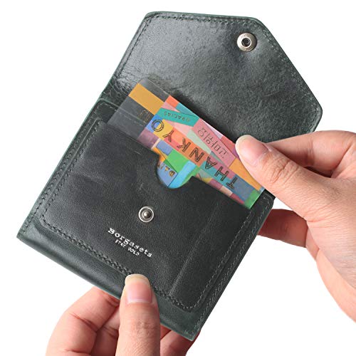 Small Leather Pocket Wallet for Women Bifold Zip Coin Purse RFID Blocking Women's Credit Card Holder Dark Turquoise