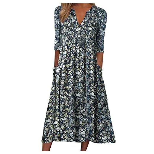 Tunique Femme Blanche Longue Pas Cher Tencel Bambou Chic Sexy Bohème Pas Cher Robe de Décontractée Robe Ete Femme Robe de Cocktail Vintage Robe Mini Robe Les Casual Robe de Plage Robe Chemise Femme