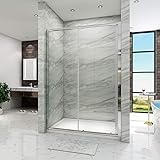 ELEGANT 1200mm Sliding Shower Enclosure for Wetroom Cubicle in 6mm Safety Glass Screen Shower Door