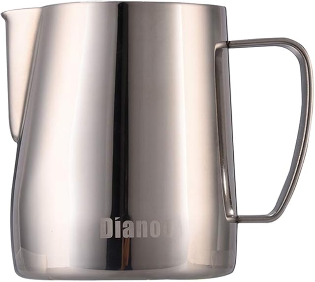 Dianoo Stainless Steel Milk Frothing Pitcher Creamer Frothing Pitcher Latte Art Cup for Espresso Cappuccino Coffee 600 ML