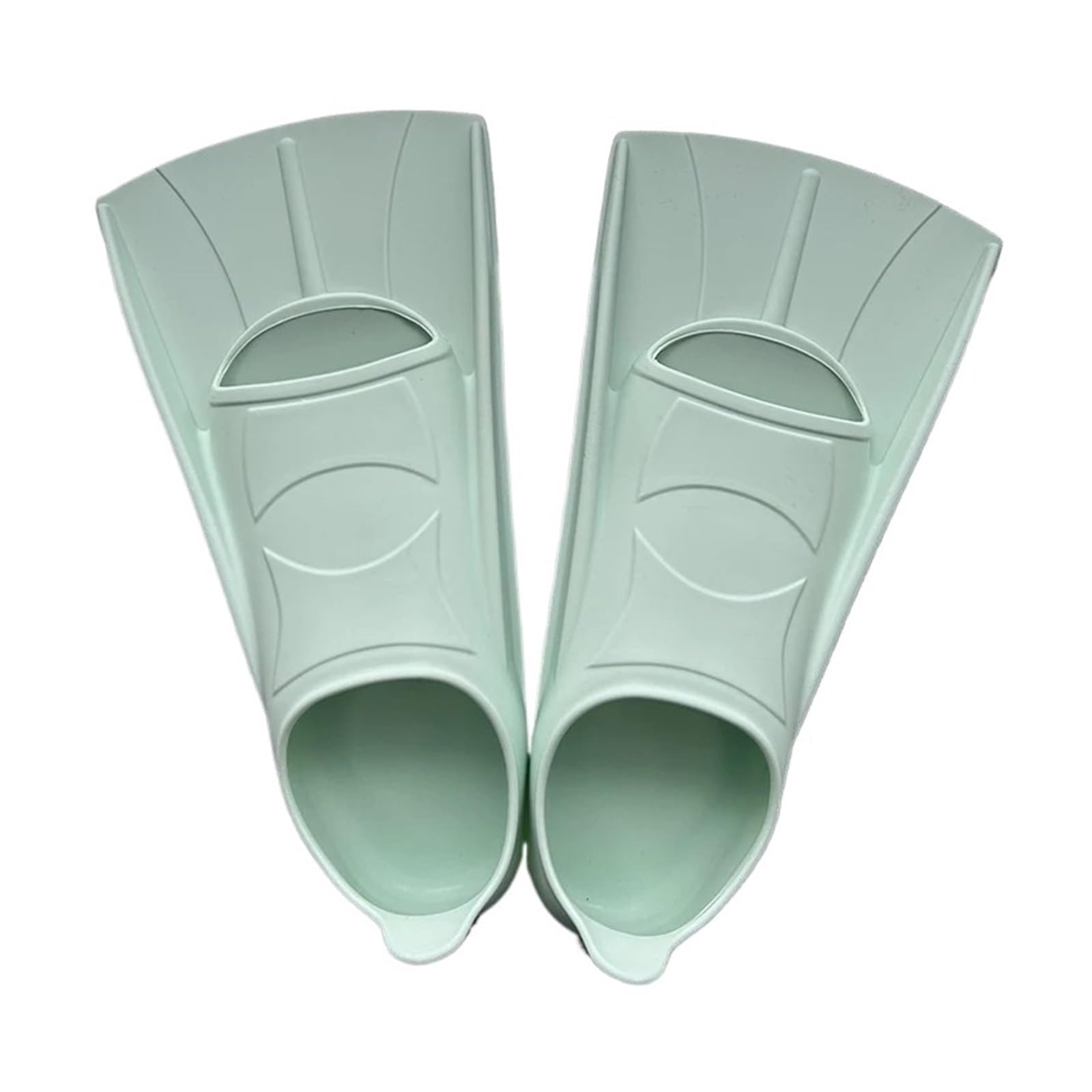 Aletas Buceo Zapatos de Rana Cortos for Adultos, Aletas de natación de Silicona, Entrenamiento de natación y Buceo, Suministros de Buceo palmeados, Aletas de natación(Light Green,XXXS(23-26))