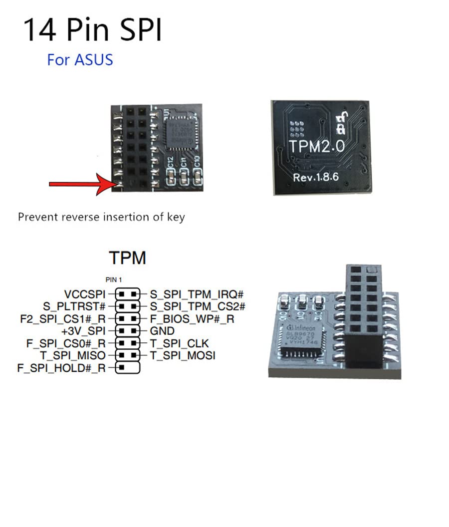 Amazon | SleepPradise ASUS TPM 2.0 SPI カードモジュール 14-1