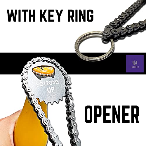 Bike Chain Gear Bottle Opener With Key Ring Chain Bottoms Up Sprocket Silver Stainless Steel Unique Birthday Amazing Gifts For Cyclists Bike Lover #TOP4