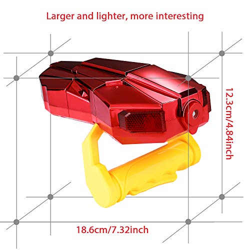 Auney Handheld Bubble Machine with Light, Automatic LED Bubble Blower Bubble Maker More Than 2000 Bubbles Per Minute, Bubble Machine for Kids, Red Bubble Toy with Sound for Kids - Thumbnail 2