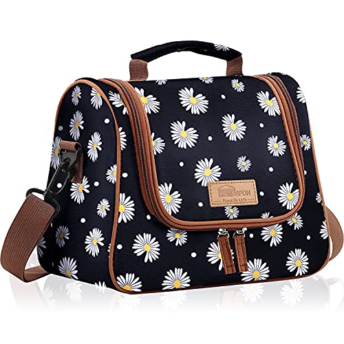 HOMESPON Bolsa de almuerzo aislada de gran capacidad con bolsa de tela impermeable esmerilada, portátil para mujeres, hombres y estudiantes en la escuela, oficina, picnic (Daisy) Cover