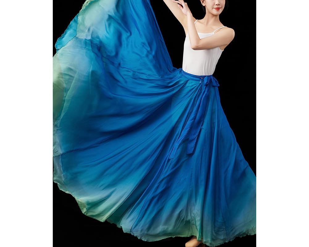 Donna Moderne Gonne Maxi Lunghe A Vita Alta e Ampie per Danza lirica, Swing e Allenamento Stile Flamenco e Festival Gonne da Danza con Laccetti