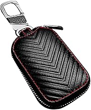 Uposao Clé De Voiture Étui en Cuir, Véritable Cuir Voiture Key Case Portable Porte-clés Étui en Cuir & Mini Poche Monnaie Étui Porte-clés Voiture À Distance Pochette pour Hommes Femmes