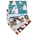 Zoo Animals Fat Quarters Fabric Bundles, Bear Fish Print Precut Sewing Quilting Animal Fabric,18" x 22"(Multi)