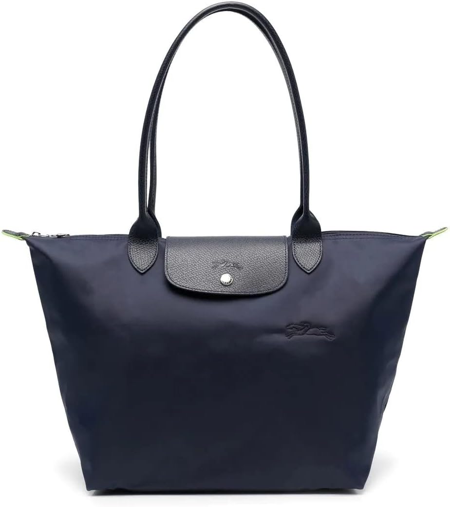 Longchamp 'Large 'Le Pliage Green' Nylon Tote Shoulder Bag, Navy