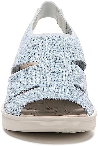 BZees Womens Double Up Wedge Heeled Sandal, Morning Sky, 8 US | Image 2