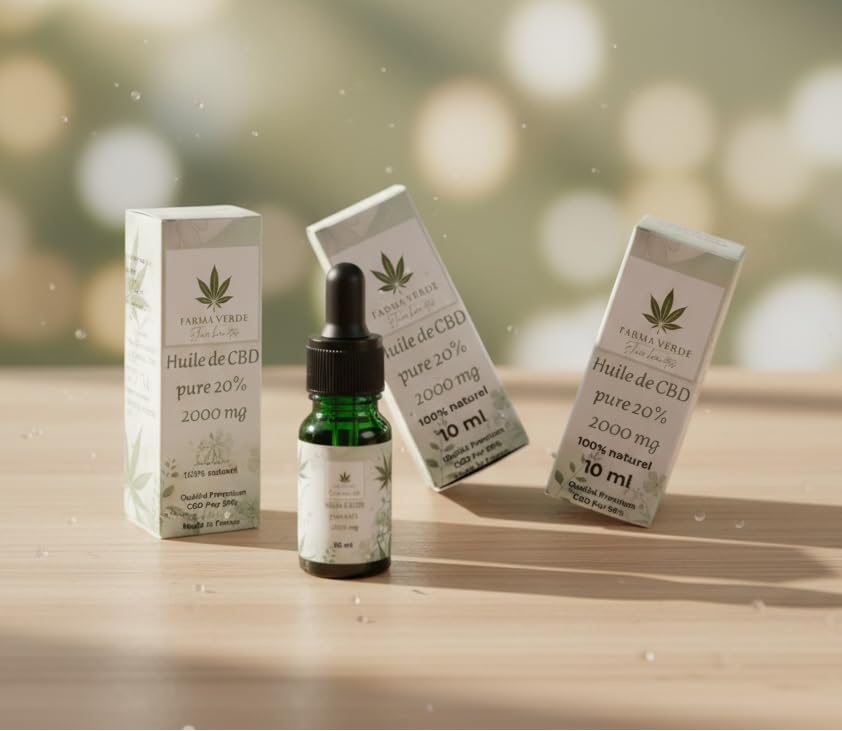 Huile de CBD PURE 20% Pressée à Froid | Huile 100% vegetale | Formule Premium Fabriquée en France | Sommeil Puissant | cdb Hemp Oil herbe puff hhc 10ml – Image 4