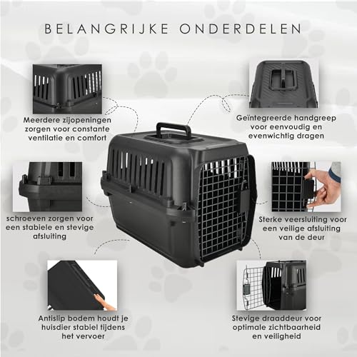 Cage pour chat et petit chien démontable avec vis caisse transport rigide 5kg - 4
