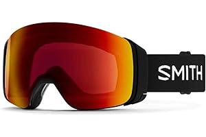 Optics 4D MAG Unisex Snow Winter Goggle (Black, ChromaPop Everyday Red Mirror)
