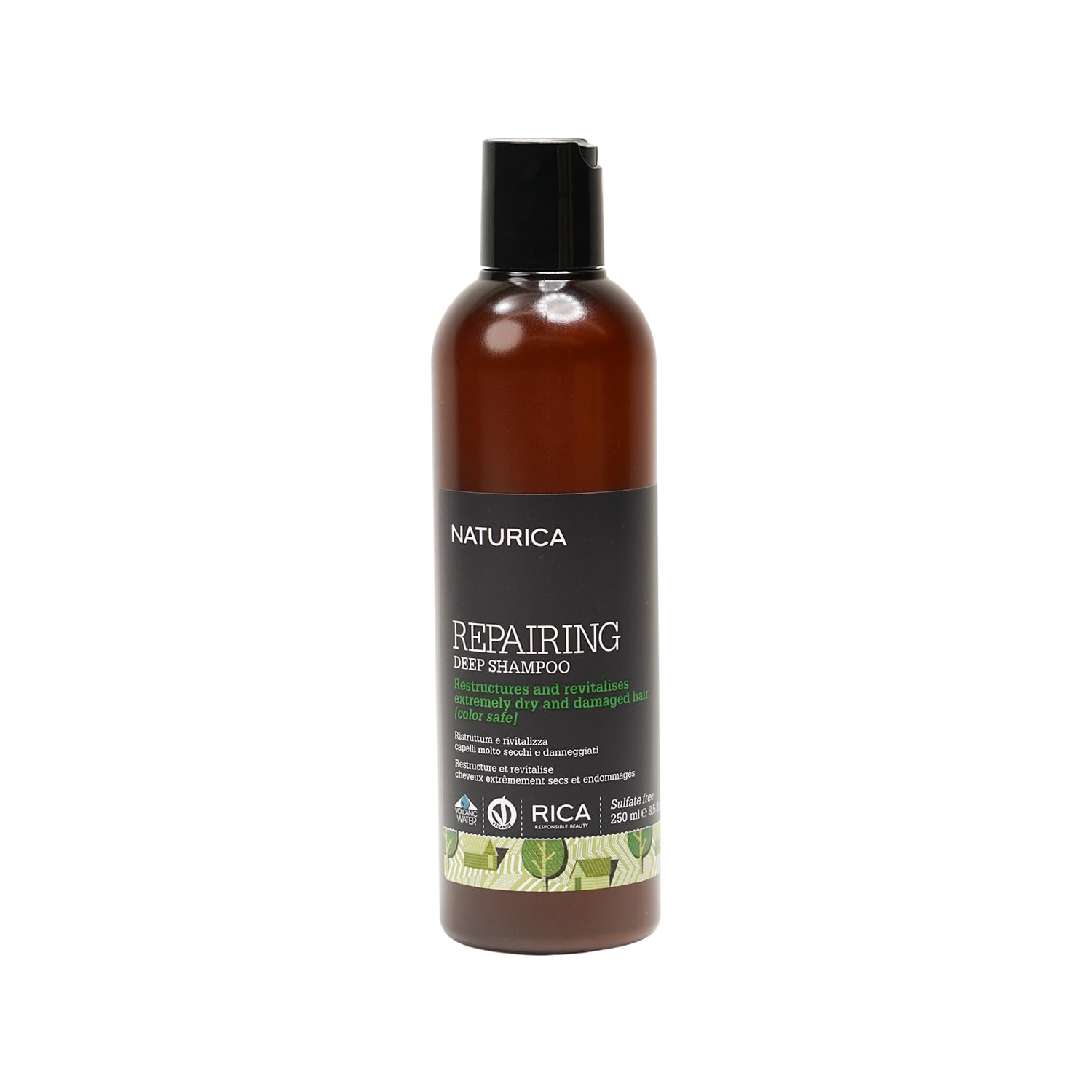Repairing Deep Shampoo for Extremely Dry & Damaged Hair with Olive Oil, Pistachio Oil and Keratin Extracts - 250ml