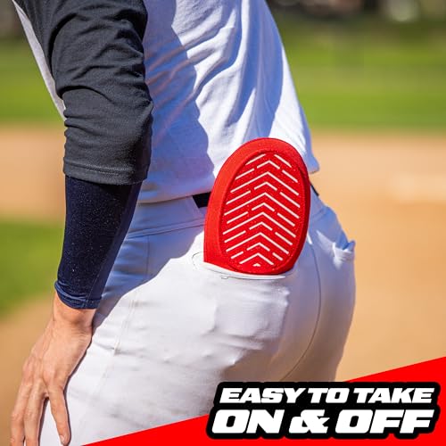 GoSports Sliding Mitts for Baseball & Softball - Youth Size - Right & Left Hand Protective Base Running Gloves, Red by GoSports - Image 5
