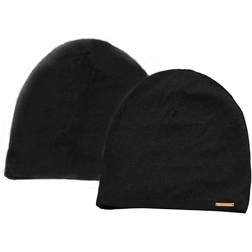 Grace Eleyae Women's Adjustable Satin Lined Sleep Cap Slap Stylish Beanie Hair Care Hat, 2 Pack
