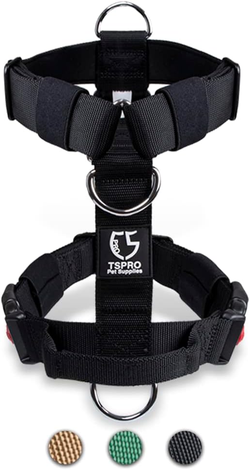 TSPRO Tactical Dog Vest Harnesses with Handle 1.5 inch