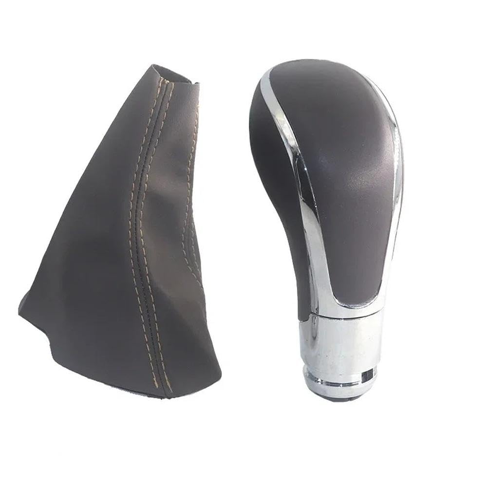YDXHERTA Automatic Gear Stick Shift Knob Gearbox Shift Knob Boot for Opel for Vauxhall for Insignia for Buick for Regal Auto Parts(Pair Brown)