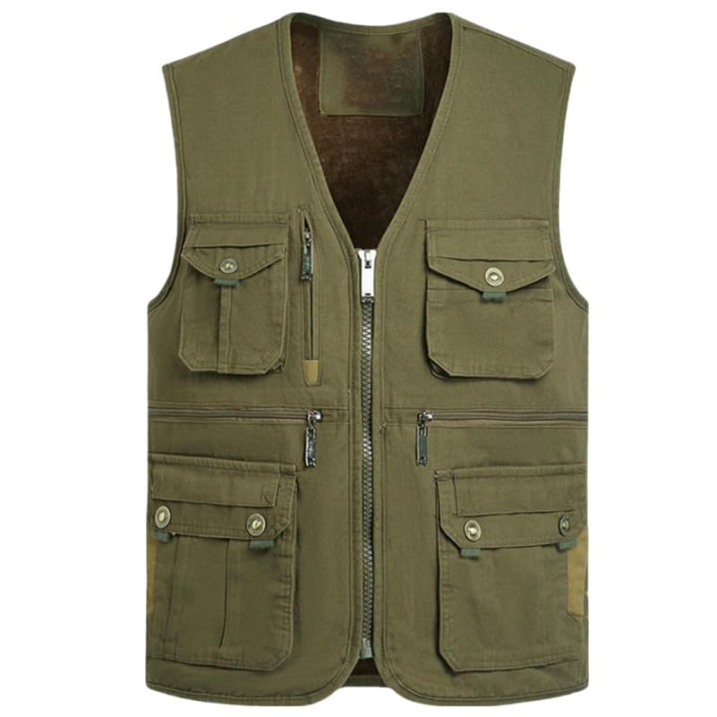 Chaleco para hombre de mediana edad ropa de abrigo gruesa para paseos rurales en invierno