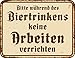 Original RAHMENLOS Deko Blechschild für die trinkfreudige Werkstatt